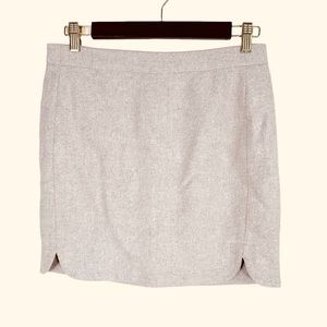 J Crew Shirttail Wool Mini Skirt